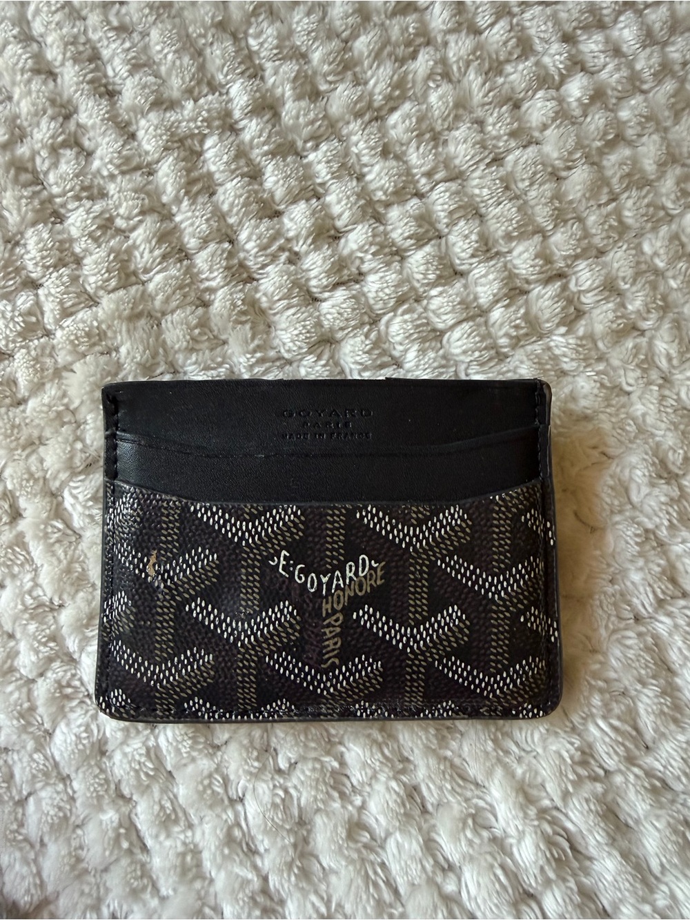 Goyard Black and Brown Card Holder